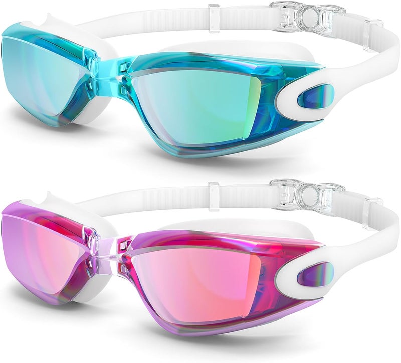 Braylin Swim Goggles, 2-Pack Swimming Goggles, Anti Fog, No Leaking For Adult Women Men Youth - Image 1